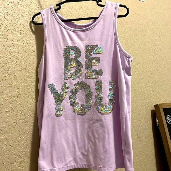 Cute purple tang top. Brand- more than magic size- M(7/8) - Picture 1 of 3